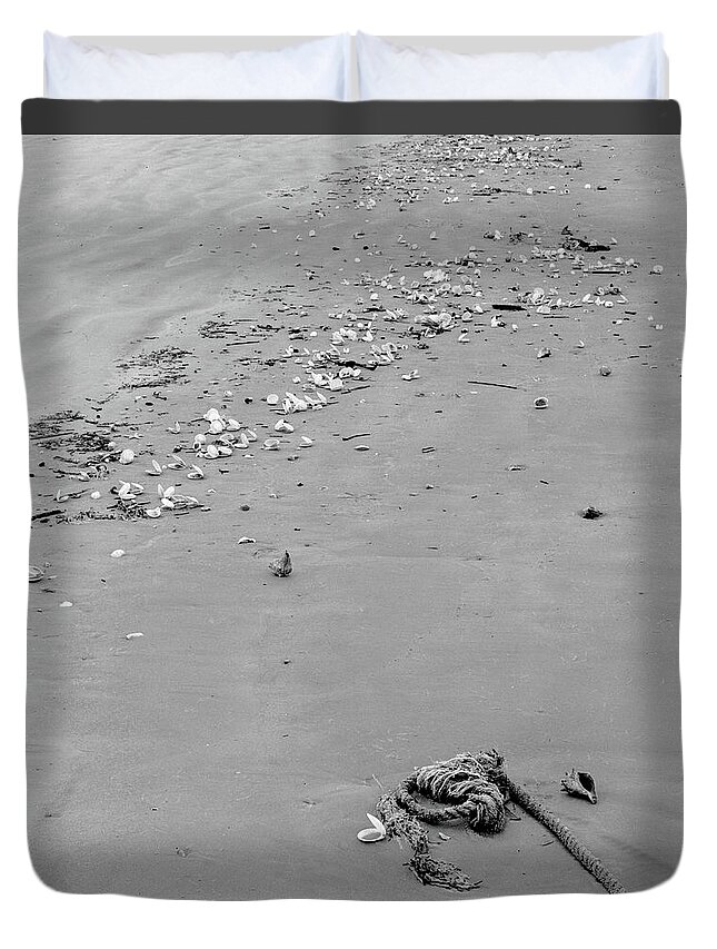 Cumberland Island Duvet Cover featuring the photograph Beach, Cumberland Island, 1987 by John Simmons