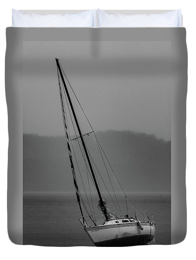 Beach Duvet Cover featuring the photograph Beached by Jamie Tyler