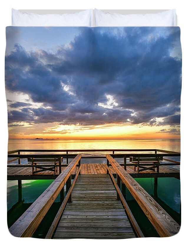 Copano Duvet Cover featuring the photograph Before the Cold Front by Christopher Rice