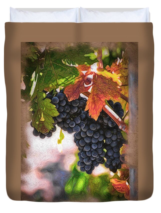 Harvest Duvet Cover featuring the photograph Before the Crush by Steph Gabler