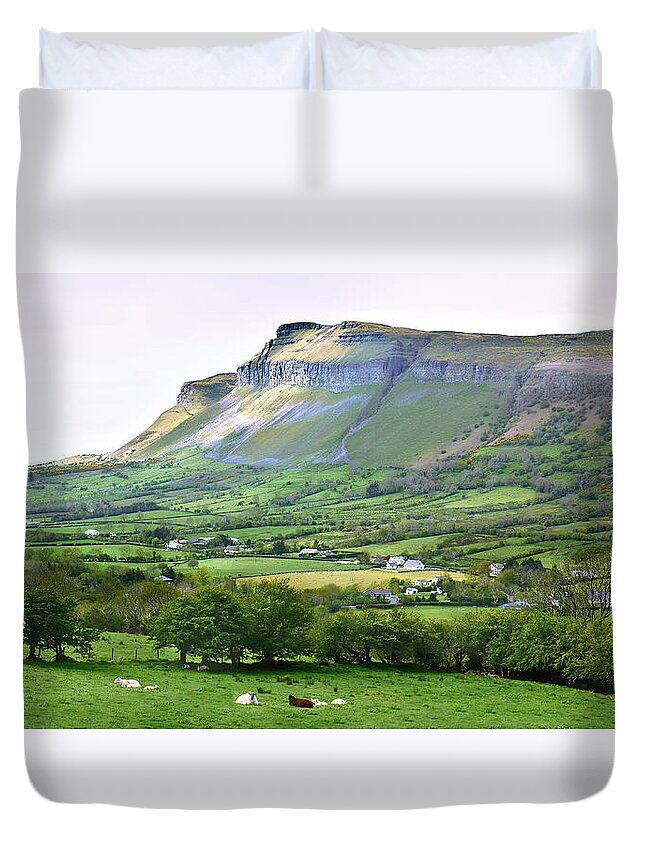 Ireland Rocks Series By Lexa Harpell Duvet Cover featuring the photograph Benbulbin - County Sligo Ireland by Lexa Harpell