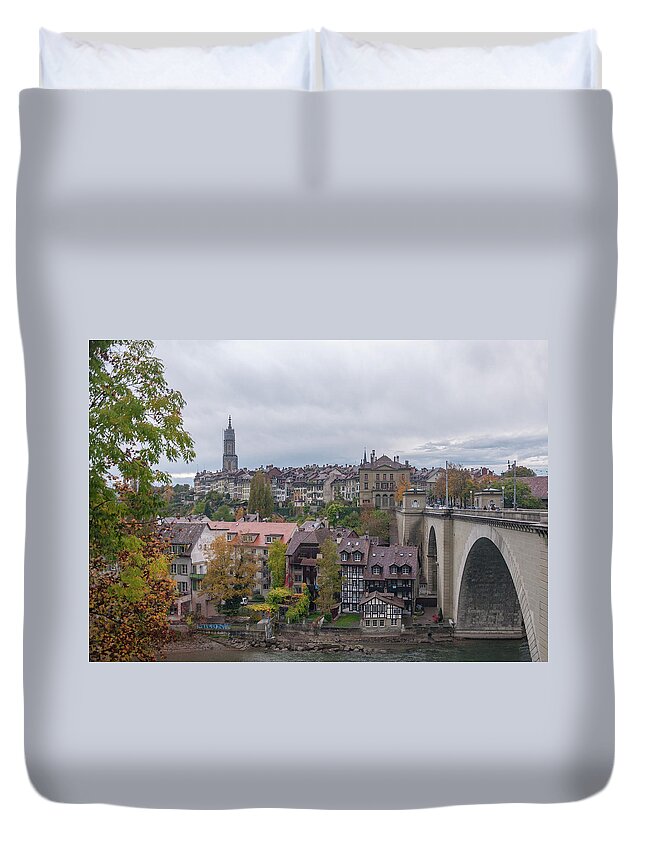 Bern Duvet Cover featuring the photograph Bern in Switzerland by Rob Hemphill
