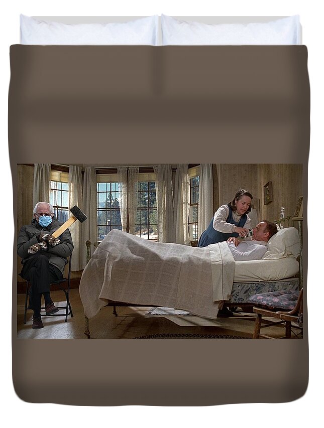 Bernie Duvet Cover featuring the photograph Bernie is in Misery by Lee Darnell
