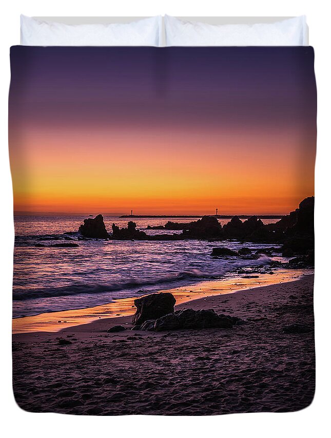 California Sunset Duvet Cover featuring the photograph Berry Sunset by Abigail Diane Photography