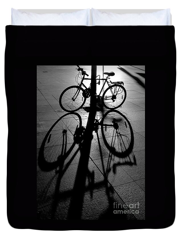 Bicycle Shadow Duvet Cover For Sale By Sheila Smart Fine Art