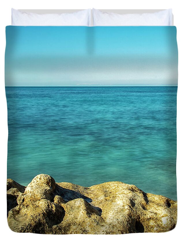 Blue Duvet Cover featuring the photograph Big blue by Mike Santis