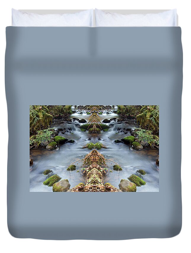 Nature Duvet Cover featuring the photograph Big River Creek Spirits #1 by Ben Upham III