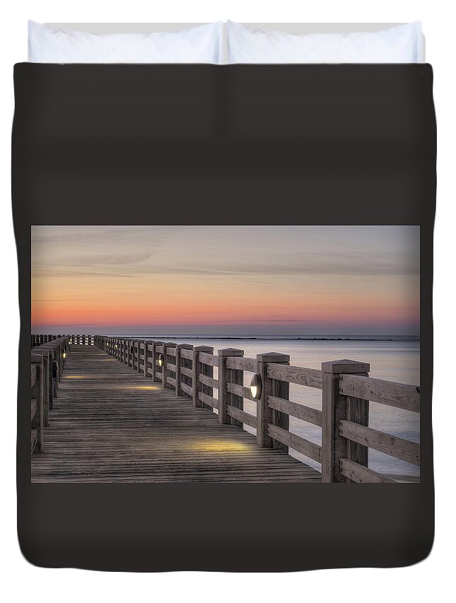 Sunrise Duvet Cover featuring the photograph Biloxi Pastel by John Kirkland