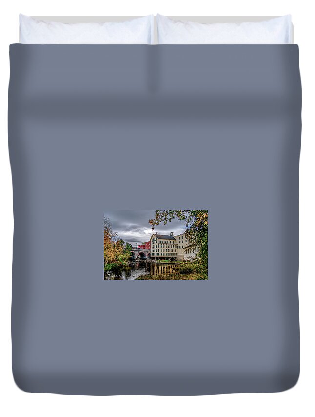 Birketts Mills Duvet Cover featuring the photograph Birketts Mills, Penn Yan, NY by Regina Muscarella