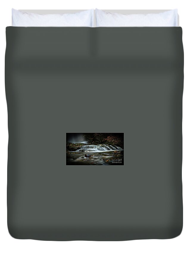 Bittersweet Falls Duvet Cover featuring the photograph Bittersweet Falls in Vermont by Steve Brown
