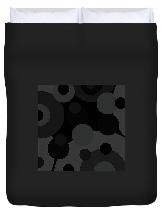 Black Duvet Cover featuring the digital art Black Aesthetic by Amelia Pearn