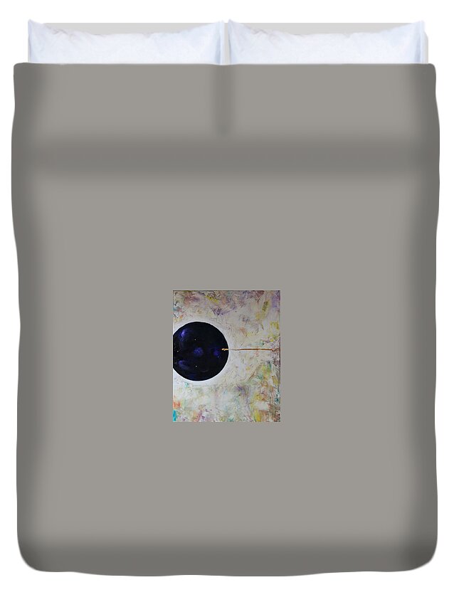 Modern Art Duvet Cover featuring the painting Dark by John Palliser