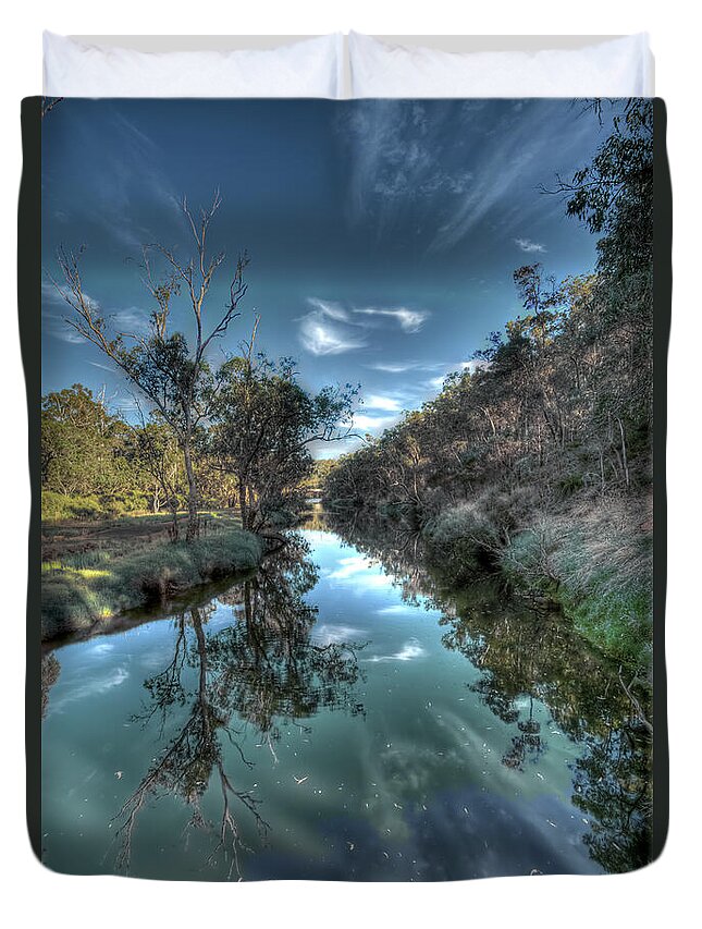 Blackwood Duvet Cover featuring the photograph Blackwood Reflections,, Bridgetown, Western Australia #2 by Elaine Teague
