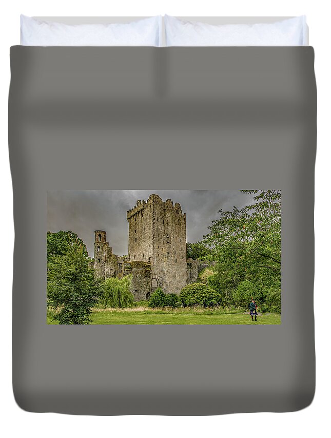 Piper Duvet Cover featuring the photograph Blarney Castle by Marcy Wielfaert