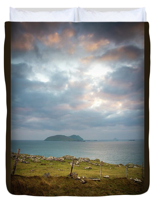 Coast Duvet Cover featuring the photograph Blasket View II by Mark Callanan