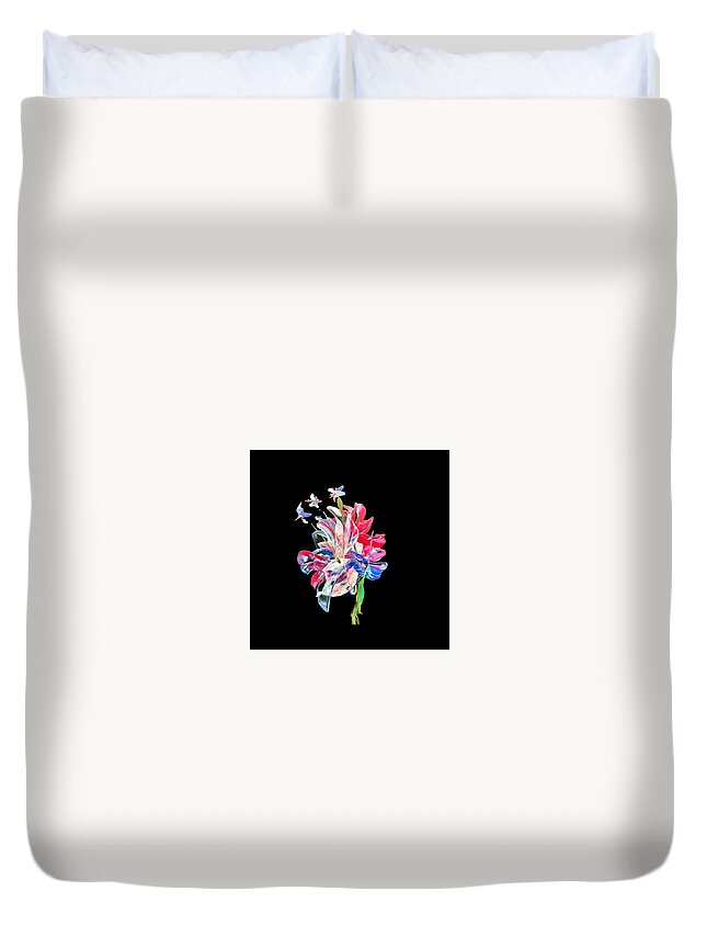  Duvet Cover featuring the painting Blossoms by Tommy McDonell