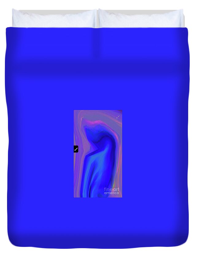  Duvet Cover featuring the digital art Blue 1 by Glenn Hernandez