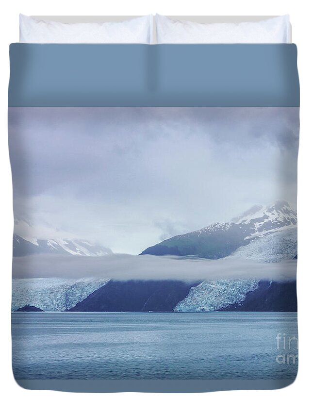 Alaska Duvet Cover featuring the photograph Blue Escape in Alaska by Jennifer White
