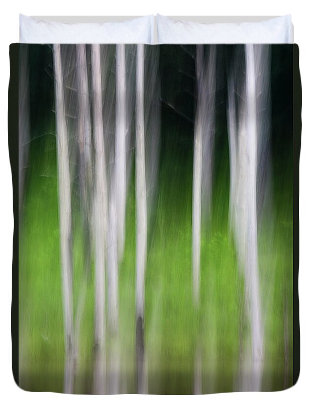 Jordan Lake Duvet Cover featuring the photograph Blurred Reflection by Melissa Southern