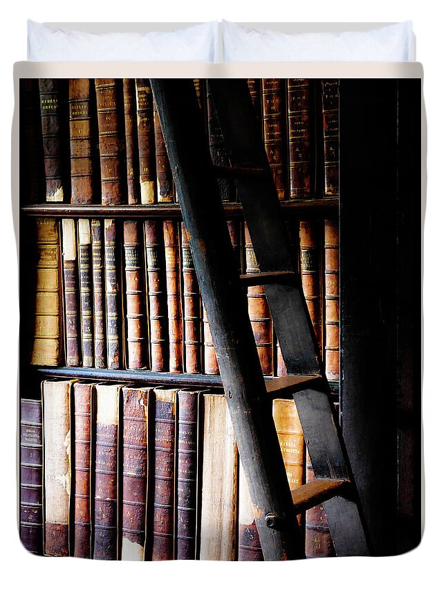 Books Of Knowledge By Lexa Harpell Duvet Cover featuring the photograph Books of Knowledge 2 by Lexa Harpell