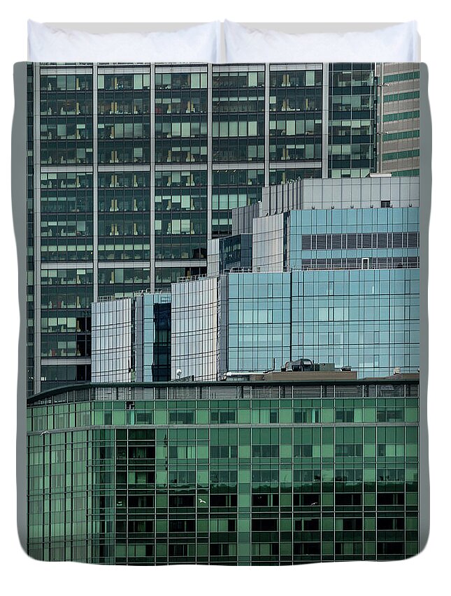 City Duvet Cover featuring the photograph Boston Buildings by Denise Kopko