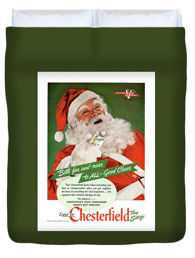 Santa Duvet Cover featuring the photograph Both Far And Near To All,   Good Cheer by Ron Long