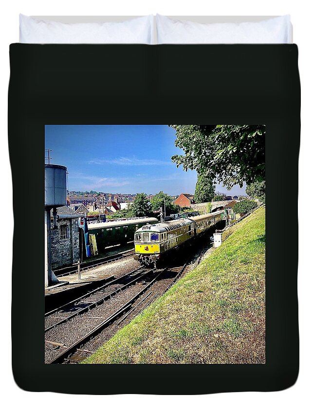  Duvet Cover featuring the photograph British Rail Class 33 Crompton No. 33012 / D6515 #1 by Gordon James