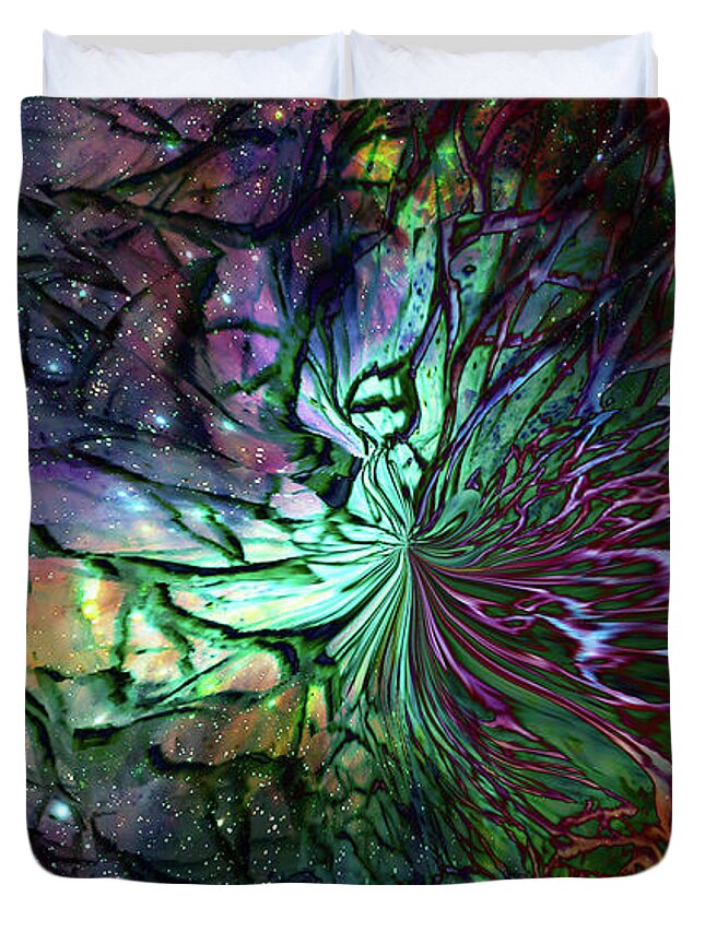 Branching Out Duvet Cover featuring the digital art Branching Out by Linda Sannuti