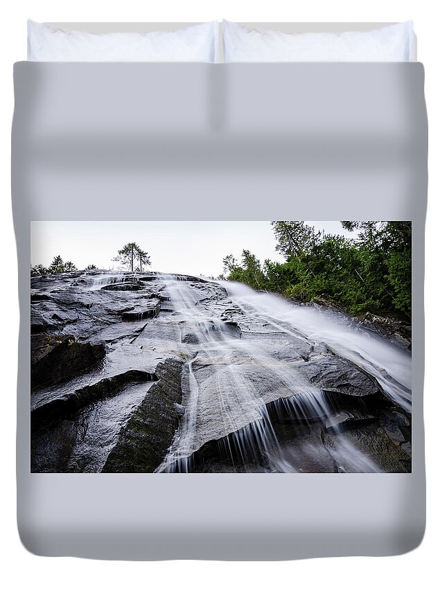 Flowing Duvet Cover featuring the photograph Bridal Veil Falls by Pelo Blanco Photo