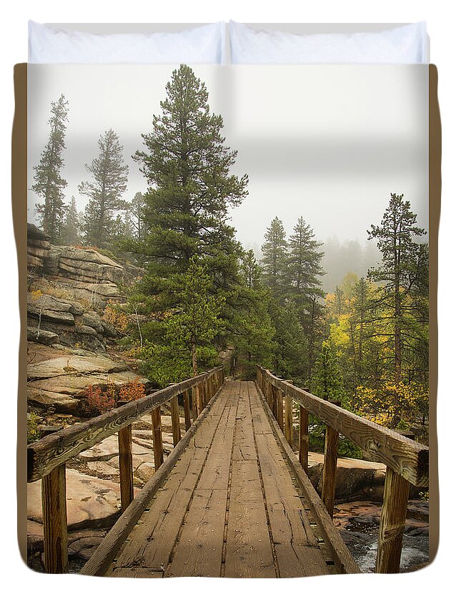 Cool Duvet Cover featuring the photograph Bridge Into The Clouds by James BO Insogna