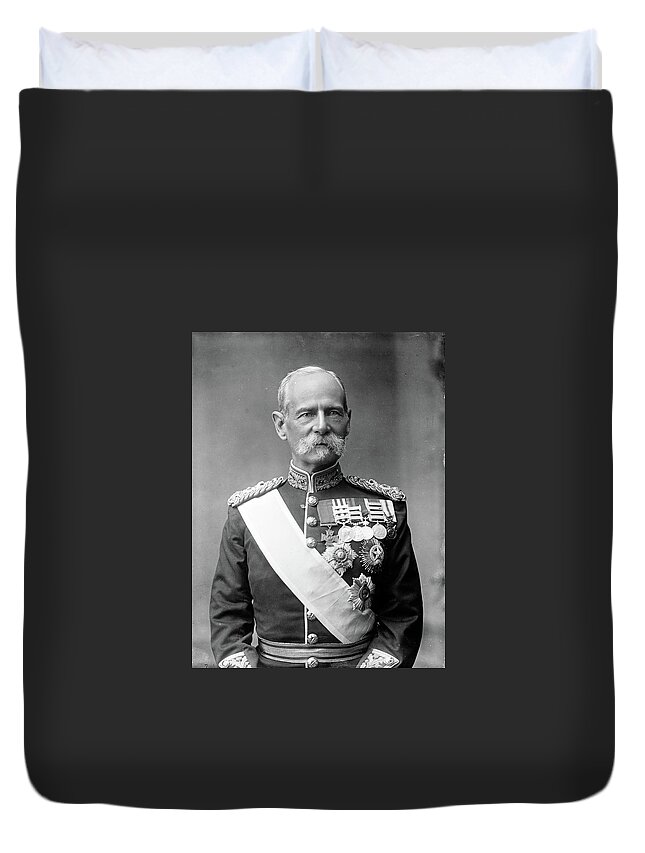 Andrew Duvet Cover featuring the painting British General Lord Roberts AKA Bobs 1914 A. H. Poole by MotionAge Designs