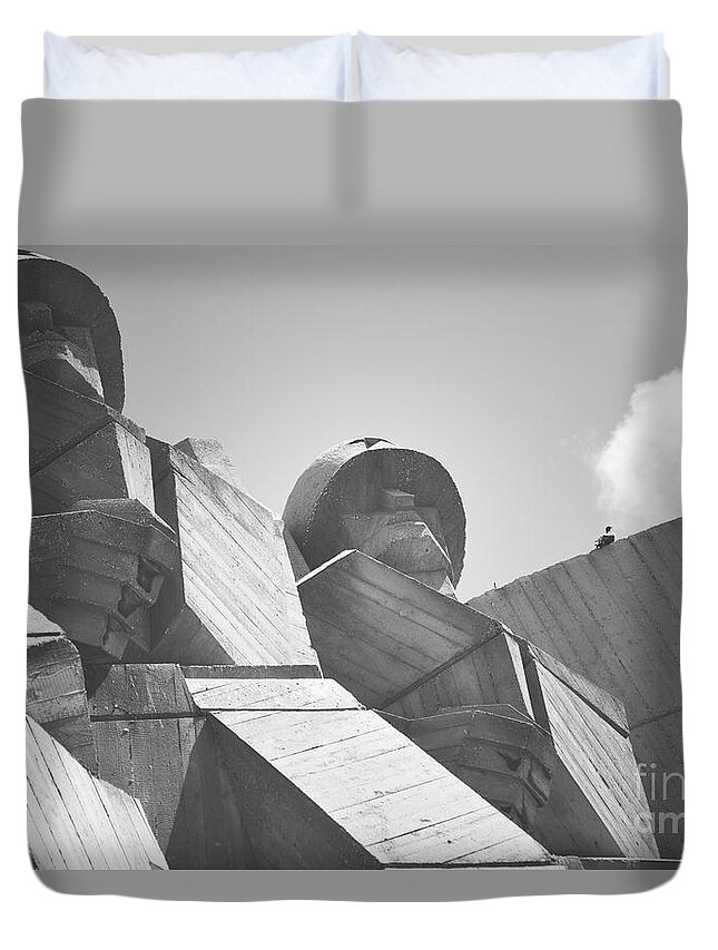 Brutalism Duvet Cover featuring the photograph Brutalist memories by Yavor Mihaylov