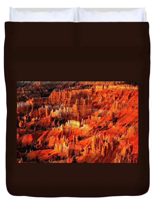 Bryce Canyon Duvet Cover featuring the photograph Fire Dance - Bryce Canyon National Park. Utah by Earth And Spirit