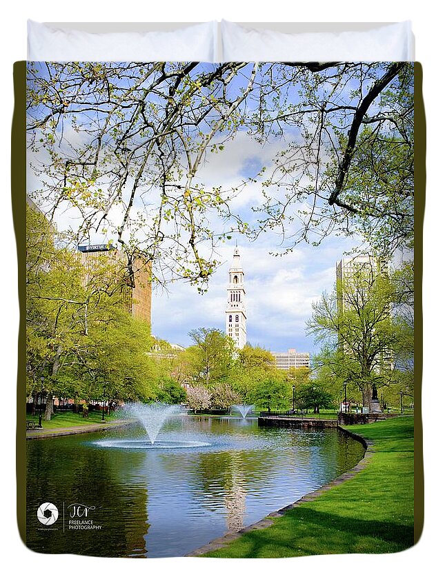 Bushnell Park Duvet Cover featuring the photograph Bushnell Park by JCV Freelance Photography LLC