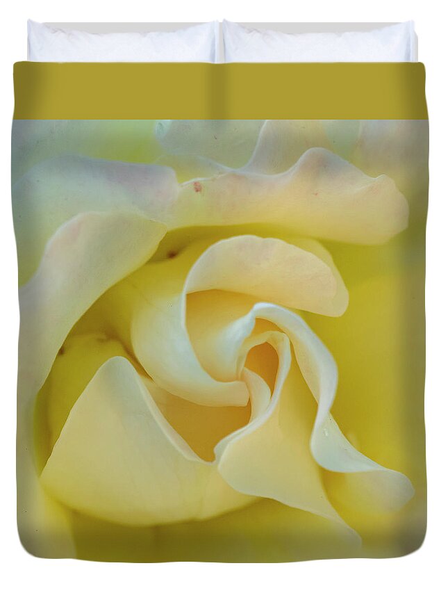 Rose Duvet Cover featuring the photograph Butter Cream by Cathy Kovarik