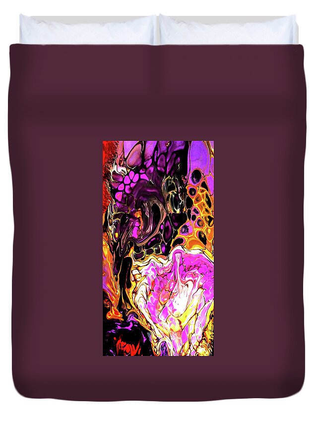 Wing Duvet Cover featuring the painting Butterfly Wing by Anna Adams