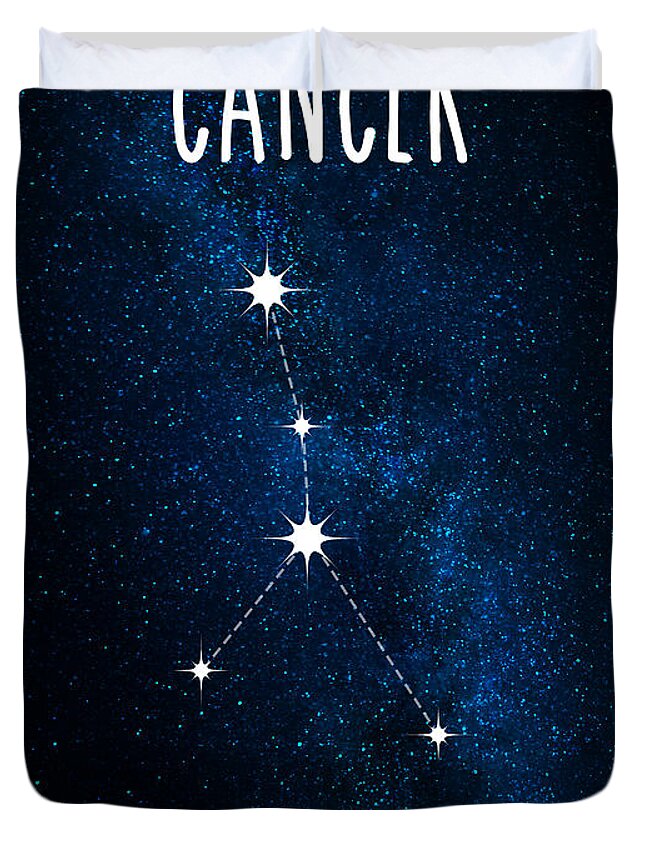 Astrology Duvet Cover featuring the digital art C01 Cancer by Andrea Gatti