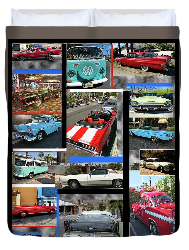 Cars Duvet Cover featuring the photograph California Automobiles by Matthew Bamberg