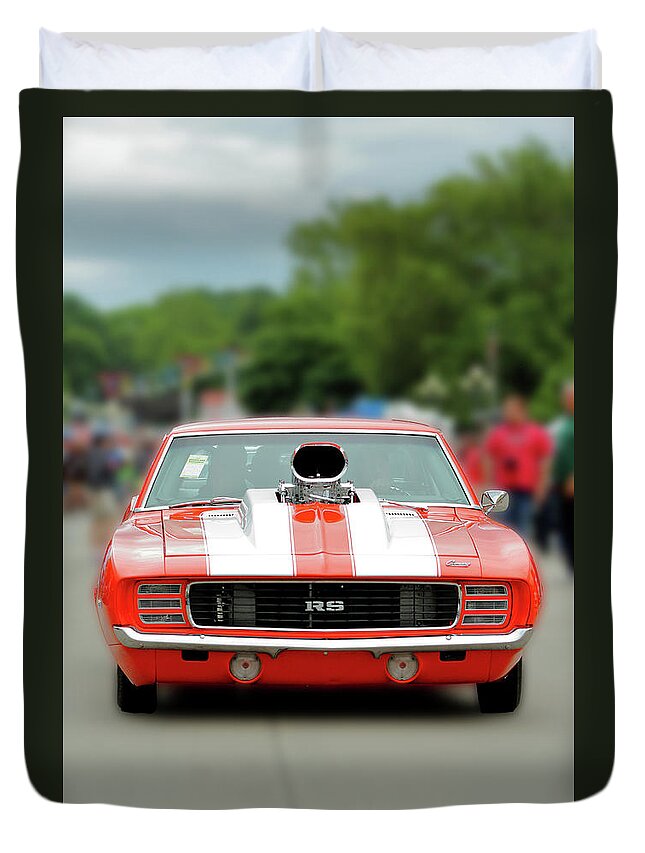 Chevrolet Camaro Rs Duvet Cover featuring the photograph Camaro RS by Lens Art Photography By Larry Trager