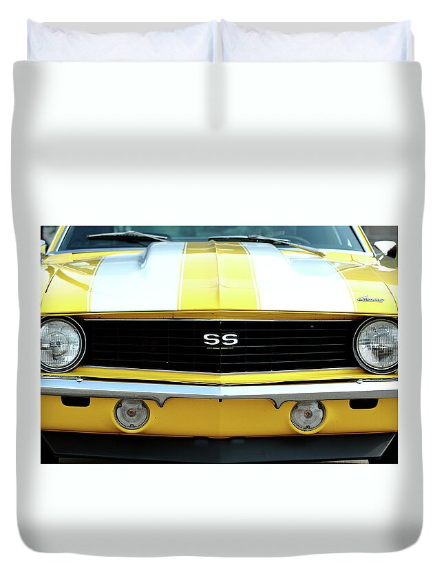Chevrolet Camaro Ss Duvet Cover featuring the photograph Camaro SS by Lens Art Photography By Larry Trager