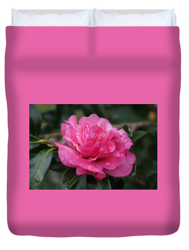  Duvet Cover featuring the photograph Camilla Flower by Heather E Harman