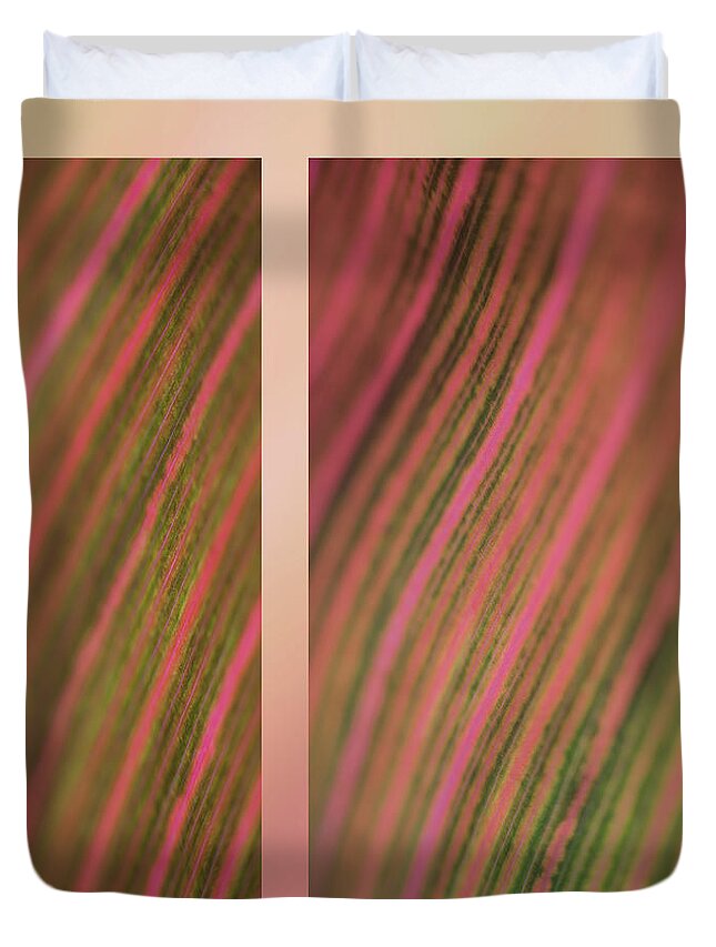 Abstract Duvet Cover featuring the photograph Canna by Karen Rispin