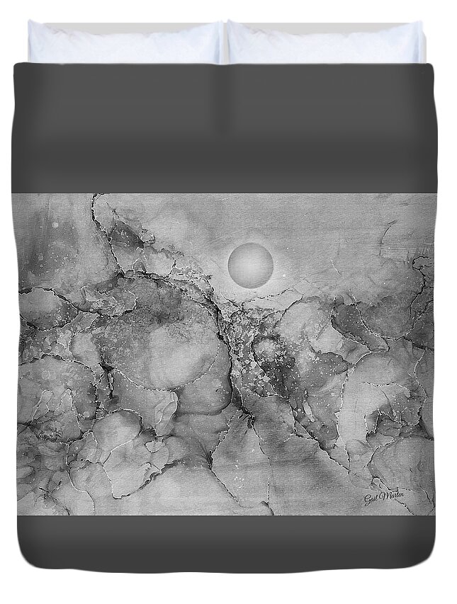  Duvet Cover featuring the painting Dystopian Vision by Gail Marten