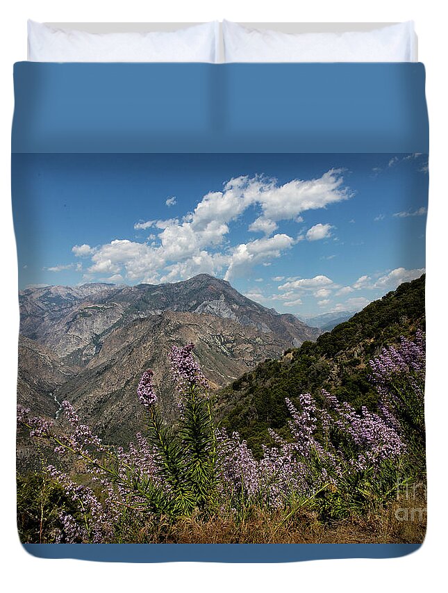 Kings Canyon Duvet Cover featuring the photograph Canyon Wildflowers by Erin Marie Davis