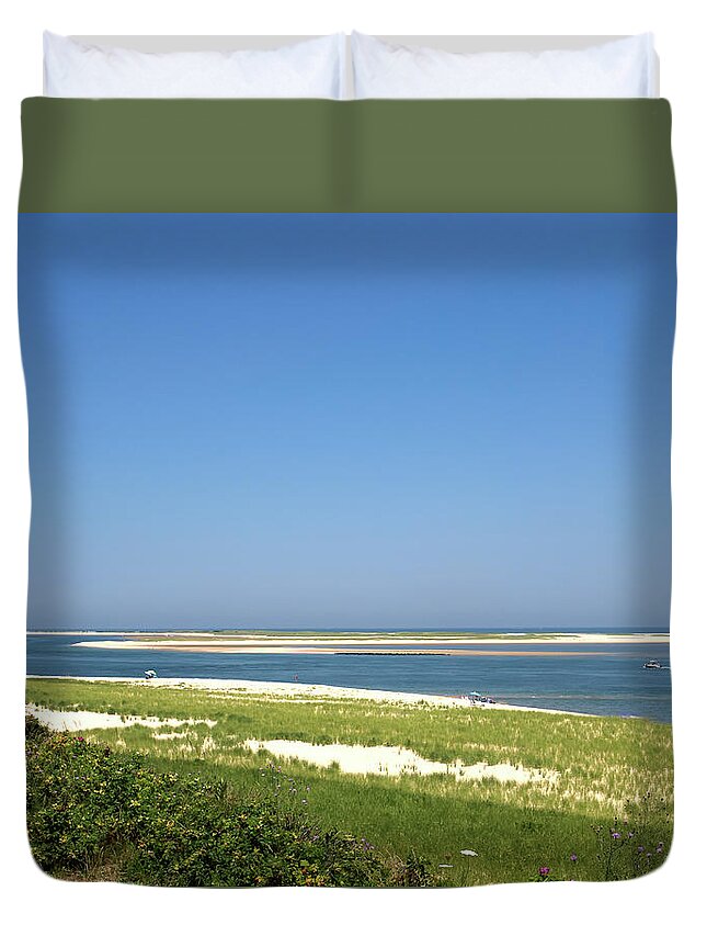 Cape Cod Duvet Cover featuring the photograph Cape Cod Chatham Beach by Flinn Hackett
