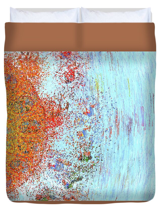 Carnival Duvet Cover featuring the painting Carnival Ride by Alex Mir
