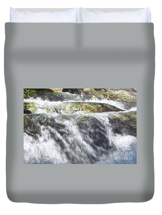 Tennessee Duvet Cover featuring the photograph Cascades by Phil Perkins