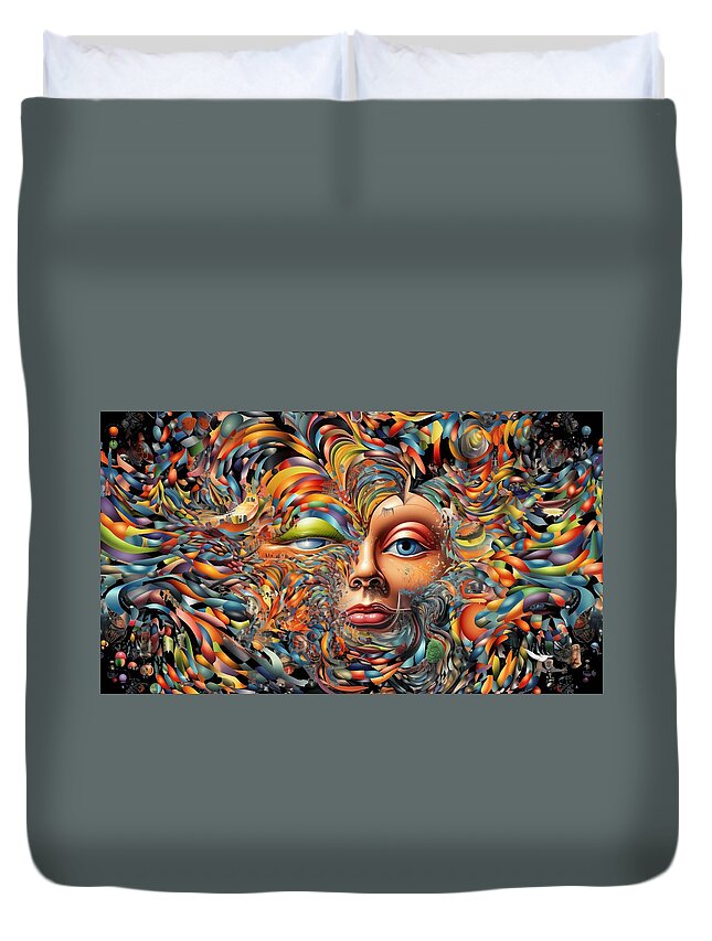  Duvet Cover featuring the digital art Case No 25 by Mark Slauter