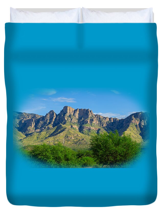 Arizona Duvet Cover featuring the photograph Catalina Mountains P24861-C by Mark Myhaver