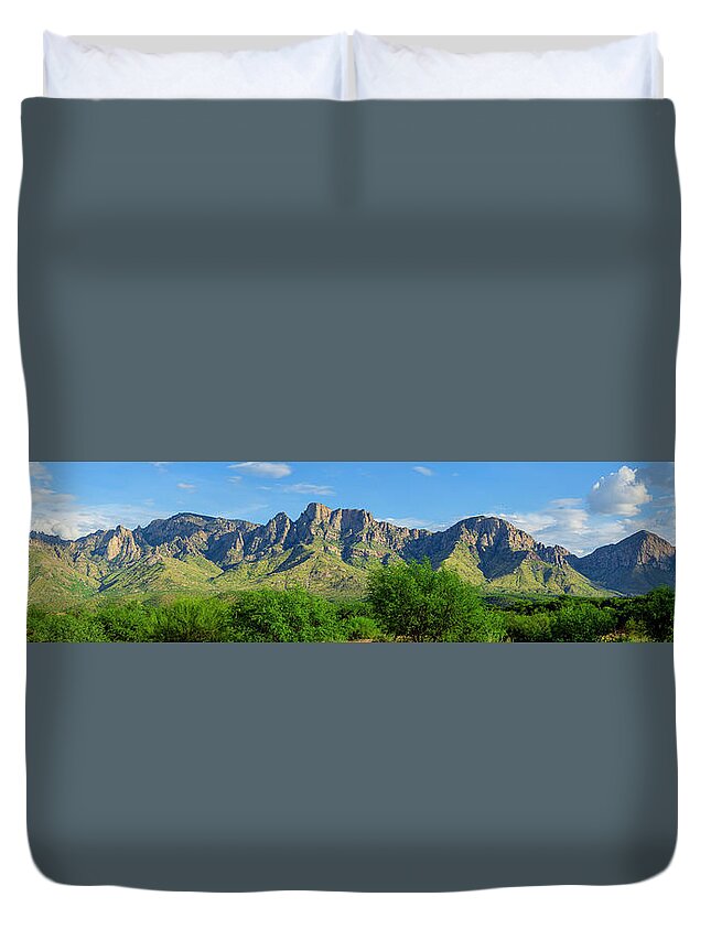 Arizona Duvet Cover featuring the photograph Catalina Mountains P24861 by Mark Myhaver